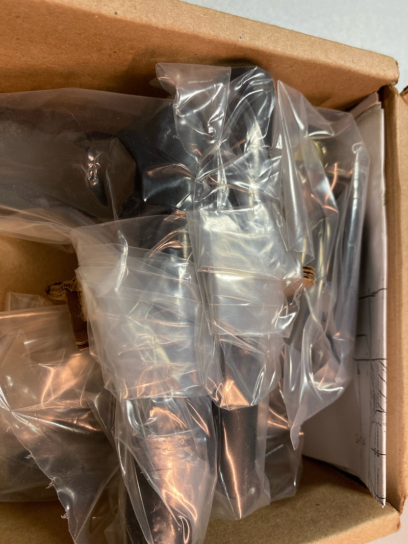 Emtek 5507US19 5 Inch Long Stretto Rectangular Passage Sideplate Entry Set from the Brass Modern Collection - Flat Black