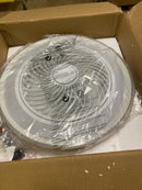 Ariskeen LT-006-02 20 in. Indoor White Modern Low Profile Ceiling Fan with LED Light Caged Enclosed Ceiling Fan with Remote and APP Control