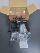 Kwikset 720LSLSQT-514 Lisbon Passage Door Lever Set with Square Rose - Matte Black