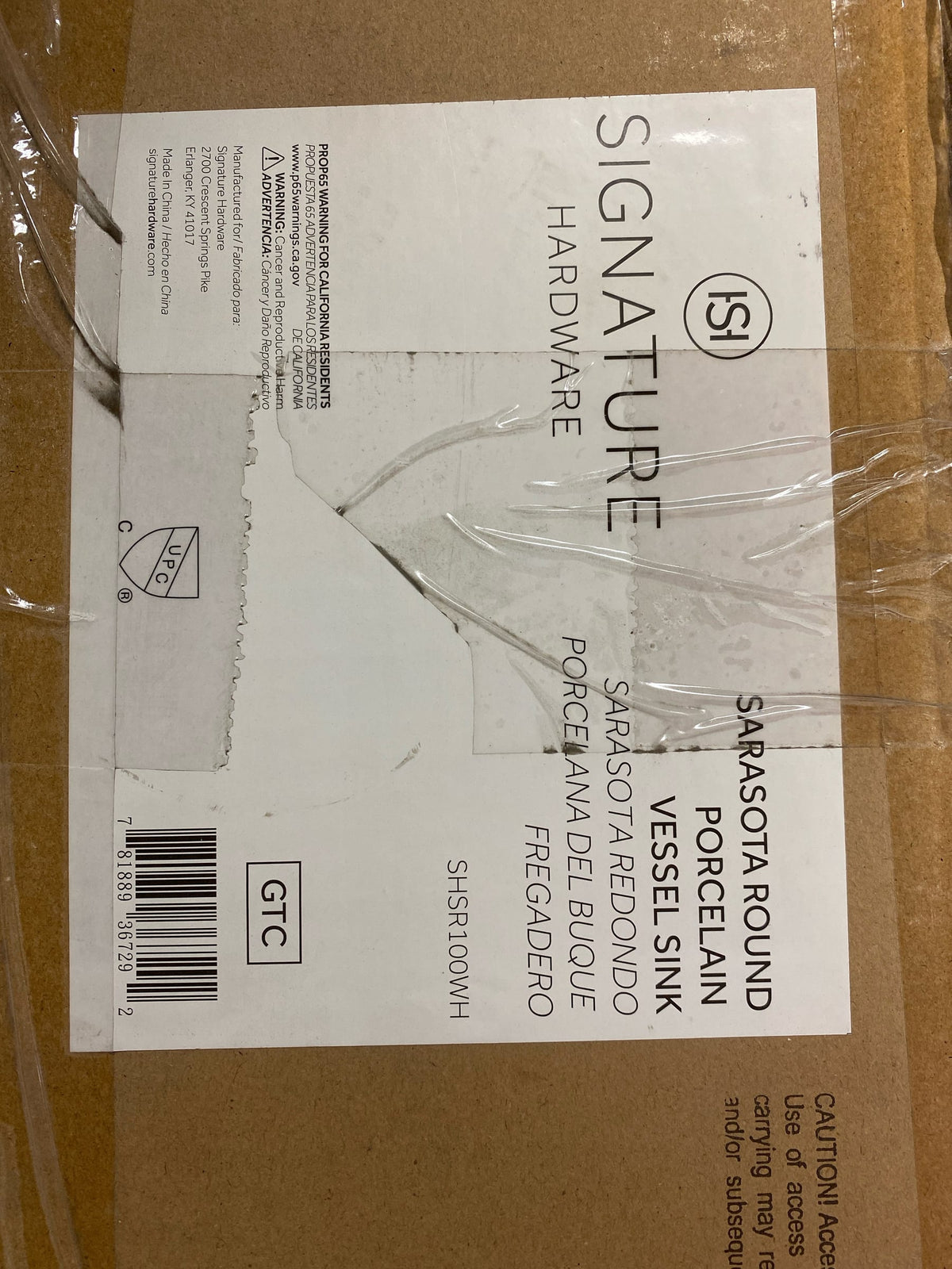 Signature Hardware 447953 Sarasota 16" Fireclay Vessel Bathroom Sink - White