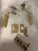 Emtek 5109US4.TAUS4.KNUS4.RH Knurled T-Bar Right Handed Passage Door Lever Set with Disk Rose from the SELECT Brass Collection - Satin Brass