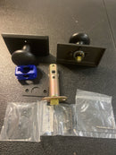 Emtek 720WCFB Winchester Sandcast Bronze Privacy Knobset - Flat Black Bronze