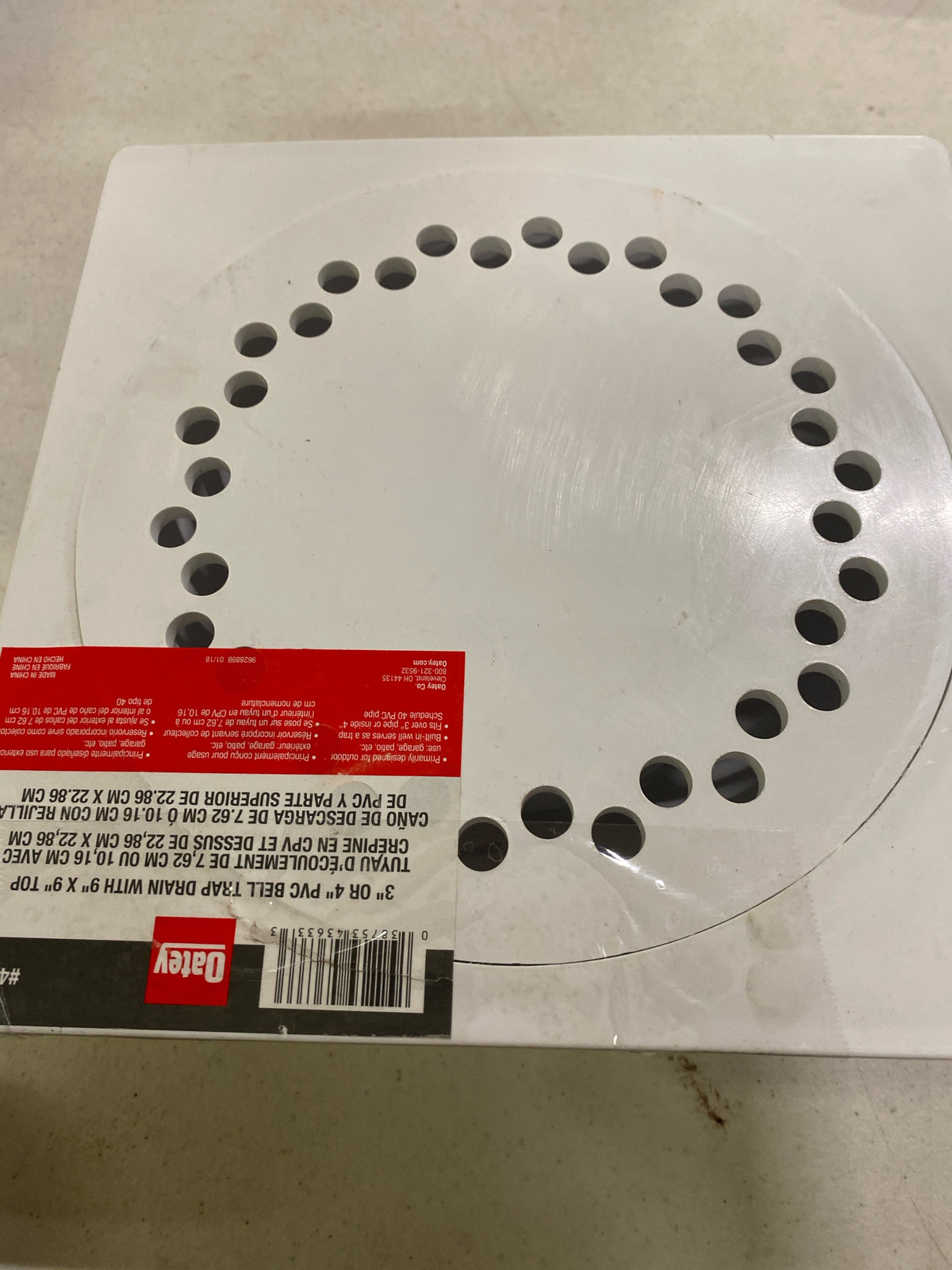 Oatey 9x9 PVC Bell Trap Drain