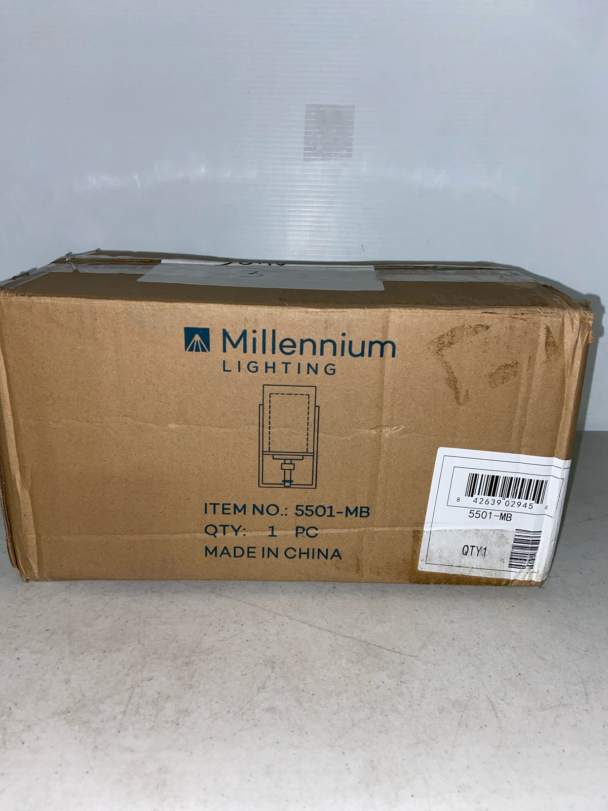 Millennium 5501-MB Contemporary Modern One Light Wall Sconce from Huderson Collection Finish, Matte Black