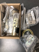 Baldwin EESANxSQUCQE112 Santa Cruz Full Plate Single Cylinder Keyed Entry Handleset with Interior Square Lever and Emergency Egress Function - Venetian Bronze