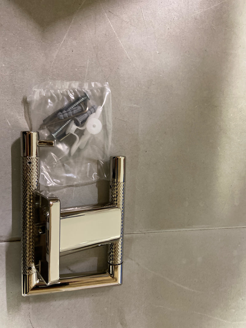 Amerock BH26617PN Bronx Single Post Wall Mounted Toilet Paper Holder in Polished Nickel