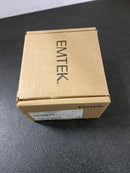 Emtek Passage Set, Modern Rectangular Rosette, Helios Lever, Flat Black, RH
