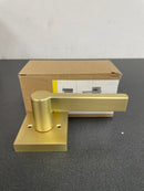Miseno Lorton Flat Bar Non-Turning One-Sided Door Lever - Satin Brass