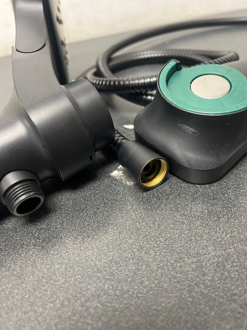 Moen 220C5BL Verso 2.5 GPM Multi Function Shower Head with Hand Shower, Infiniti Dial, and Magnetix Technology - Matte Black