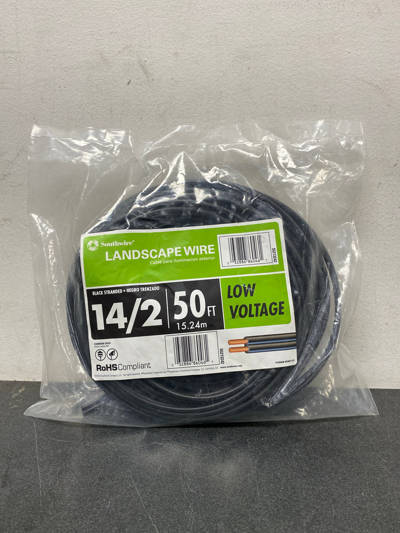 Cerrowire 241-1402B 50 ft. 14/2 Black Stranded Low-Voltage Landscape Lighting Wire