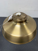 Austin Allen 9D328A Oakwood Urban/Industrial Metal Shade Pendant Lighting Fixture, 1-Light 100 Watt, 7"H x 18"W, Aged Brass