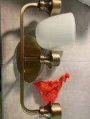 Millennium lighting 491003-MG Alberta 22 in. 3-Light Modern Gold Vanity Light with White Glass