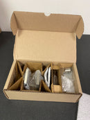 Baldwin Square Non-Turning Two-Sided Through-Door Dummy Door Lever Set with Square Rosette from the Reserve Collection