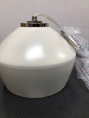 Miseno ML98584-WPN Single Light 9" Wide Pendant - White / Polished Nickel