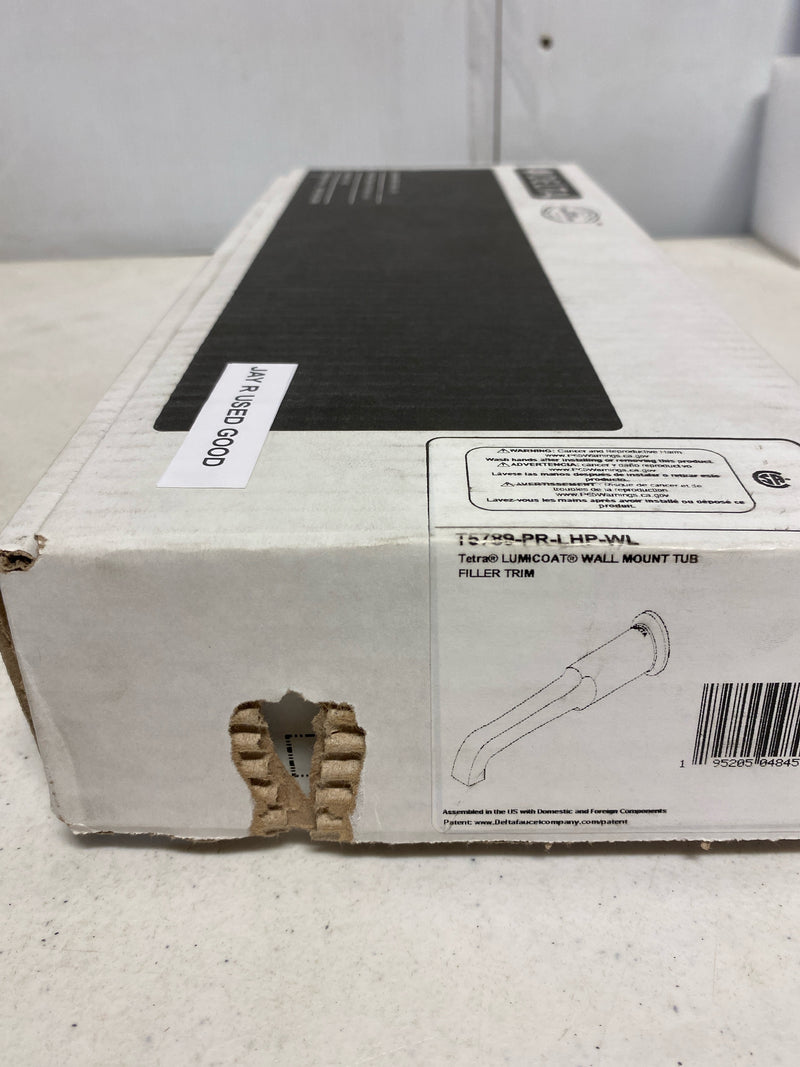 Delta T5789-PR-LHP-WL Tetra Wall Mounted Two Handle Tub Filler - Less Handles and Rough In - Lumicoat Chrome