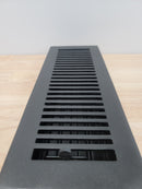 Signature Hardware 294733 Modern Cast Iron Floor Register - 4" x 14" - Black Powder Coat