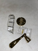 Baldwin HDCURRTRR003 Curve Non-Turning One-Sided Dummy Door Lever with Round Rose - Polished Brass