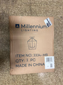 Millennium lighting 3334-MB 240-Watt 4-Light 12 in. Matte Black Semi-Flush Mount-Light