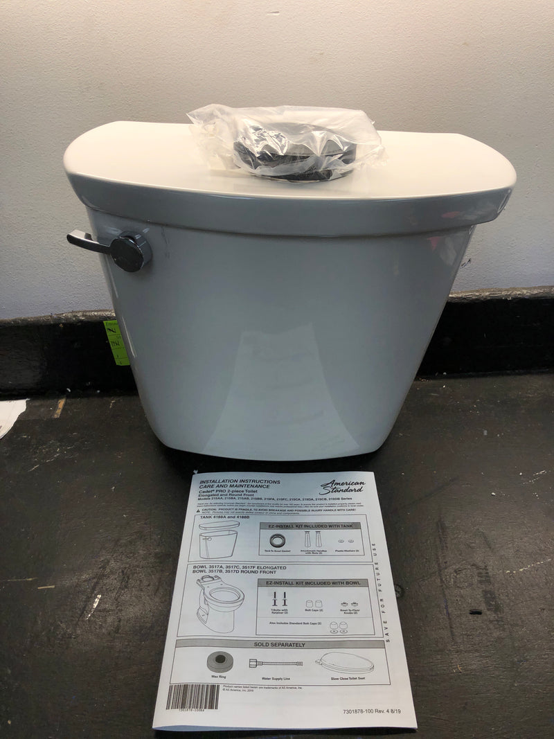 American Standard 4188A004.020 Toilet Tank with Left Side Flush Lever - White