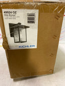 Kichler 49924OZ Capanna 10.25 in. 1-Light Olde Bronze Outdoor Hardwired Wall Lantern Sconce with No Bulbs Included (1-Pack)