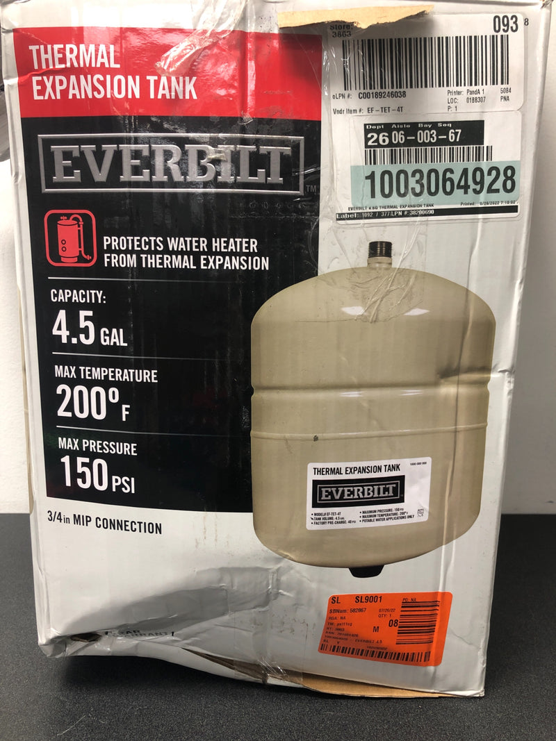 Everbilt EF-TET-4T 4.5 gal. Thermal Expansion Tank