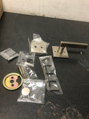 Kwikset 973HFLSQT-15 Halifax Lever Non-Turning Dummy Interior Pack with Square Rose for Handlesets - Satin Nickel