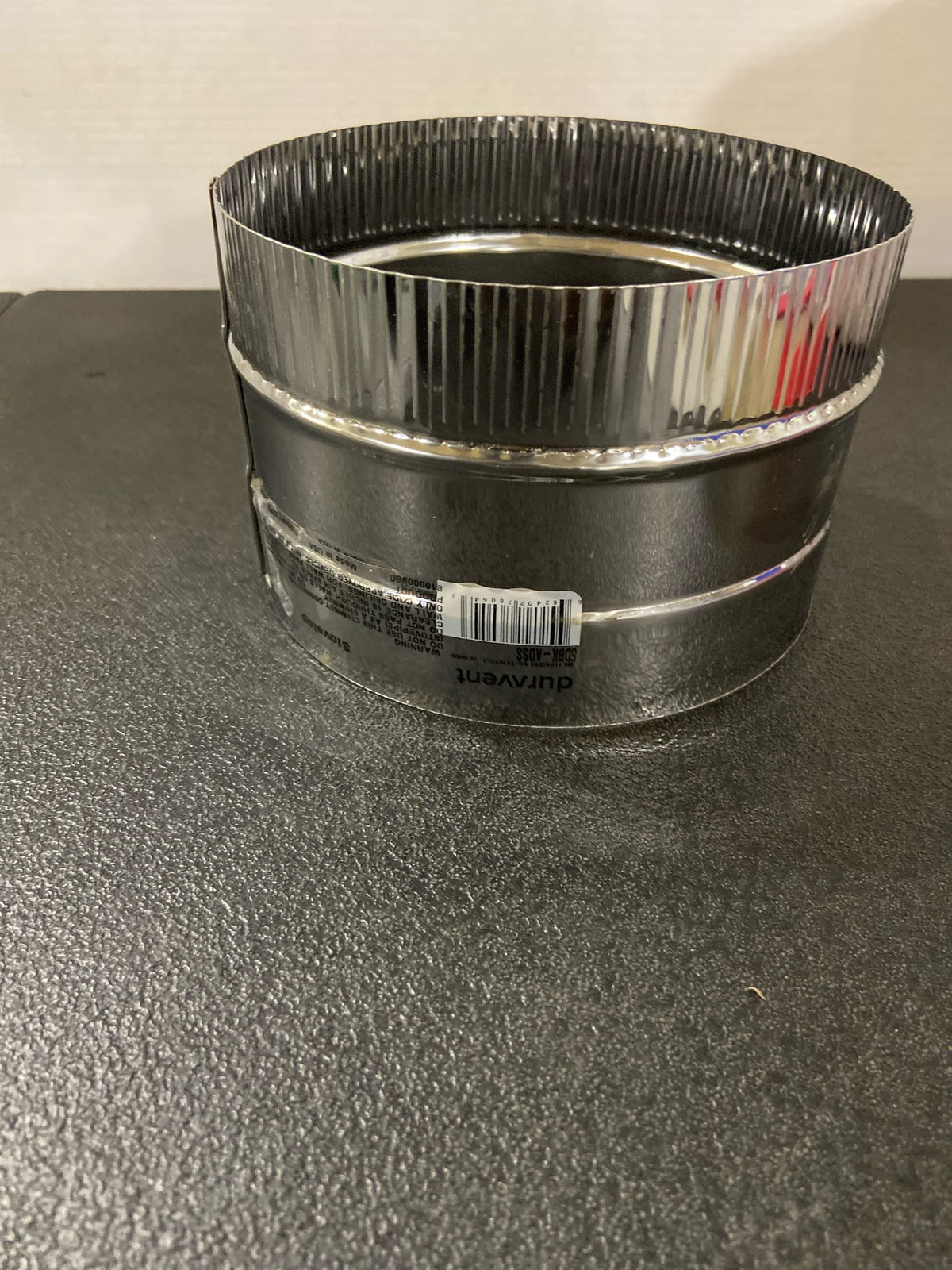 DuraVent 6DBK-ADSS DuraBlack Stainless Steel Stove Pipe, Single Wall, 6" Inner Diameter