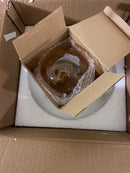 Jonathan y JYL1327B Paulina 8.5 in. 1-Light Classic Industrial Iron LED Flush Mount, White/Gold Painting