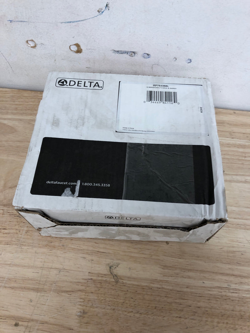 Delta RP75436 Ara Replacement Escutcheon Plate with Seal, Matte Black