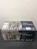 Hampton bay 27328 Mullins 6.75 in. 1-Light Brushed Nickel Mini Pendant with Clear Glass Shade