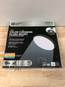 Commercial electric FM15LP6WYMMBKHD 15 in. Matte Black Integrated LED Dimmable Selectable CCT Flush Mount Indoor Ceiling Light