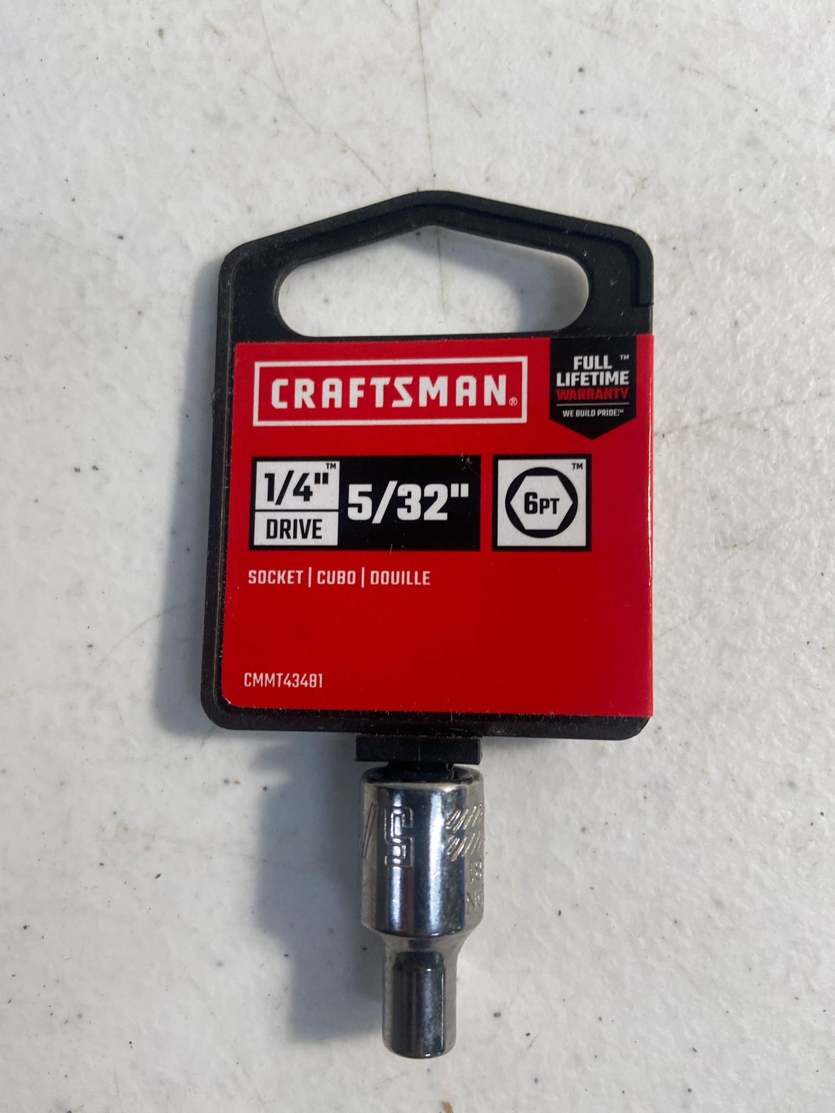 CRAFTSMAN Shallow Socket, SAE, 1/4-Inch Drive, 5/32-Inch, 6-Point (CMMT43481)