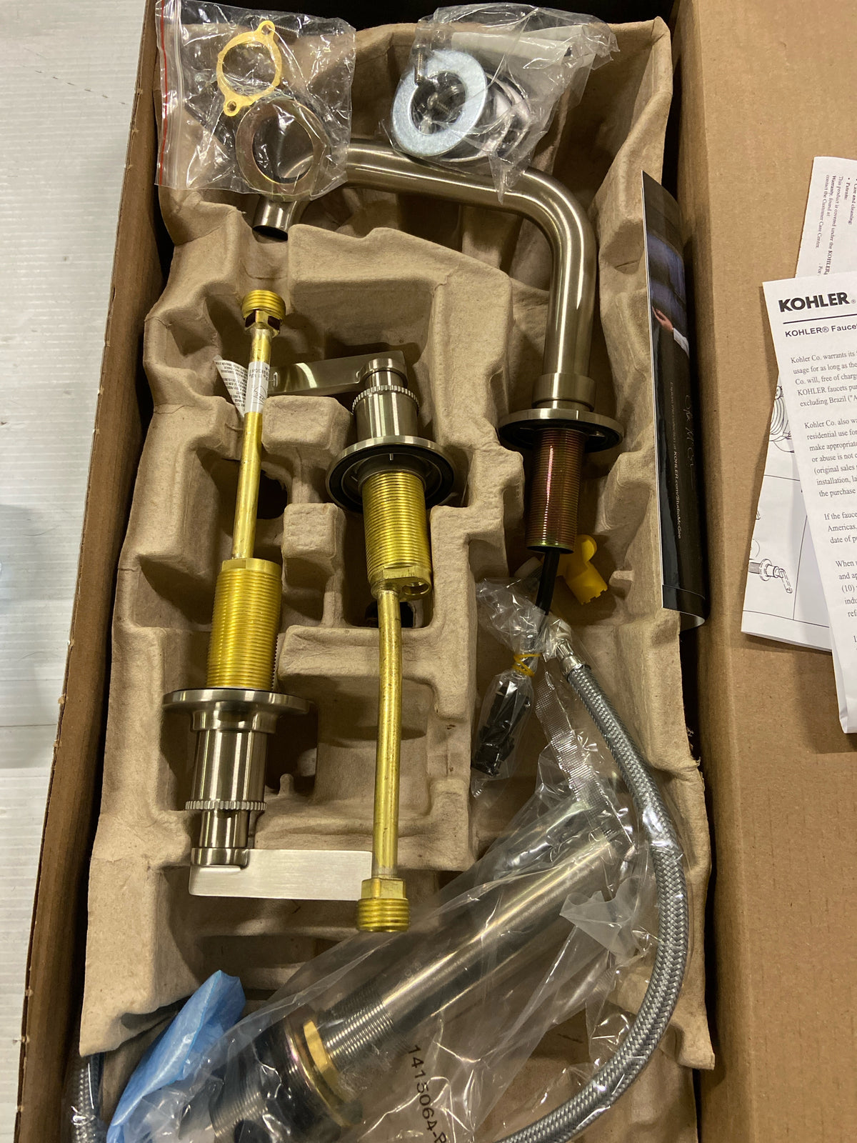Kohler K-35908-4-BN Castia by Studio McGee 1.2 GPM Widespread Bathroom Faucet with Drain Assembly - Vibrant Brushed Nickel