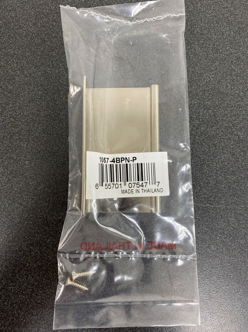 Berenson 1057-4BPN-P Bravo 3 Inch Long Finger Cabinet Pull from the Uptown Appeal Series - Brushed Nickel