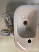 Duravit 07494000412 D-Code 8-5/8" Circular Ceramic Wall Mounted Bathroom Sink with Single Faucet Hole - White