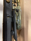 Baldwin EESANxSQUCQE190 Santa Cruz Full Plate Single Cylinder Keyed Entry Handleset with Interior Square Lever and Emergency Egress Function - Satin Black