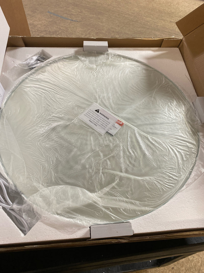 Keonjinn hd-jz-BGSSWR60 24 in. W x 24 in. H Round Frameless 3 Colors Dimmable LED Backlit Anti-Fog Wall Mount Modern Bathroom Vanity Mirror