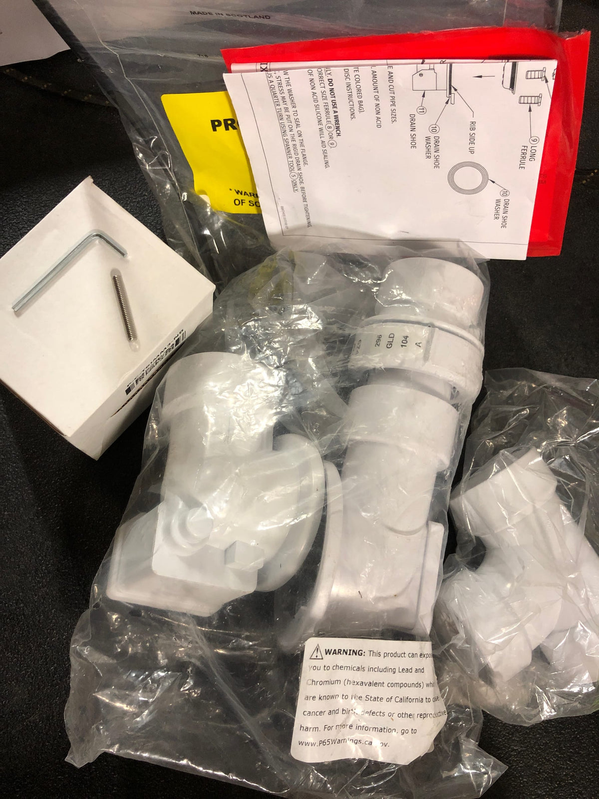 Mountain Plumbing BWO40S45P2 Cable Operated Bath Waste Overflow Drain New in Box