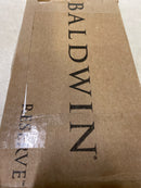 Baldwin PSFEDTSR003 Federal Passage Leverset with Traditional Square Rose - Polished Brass