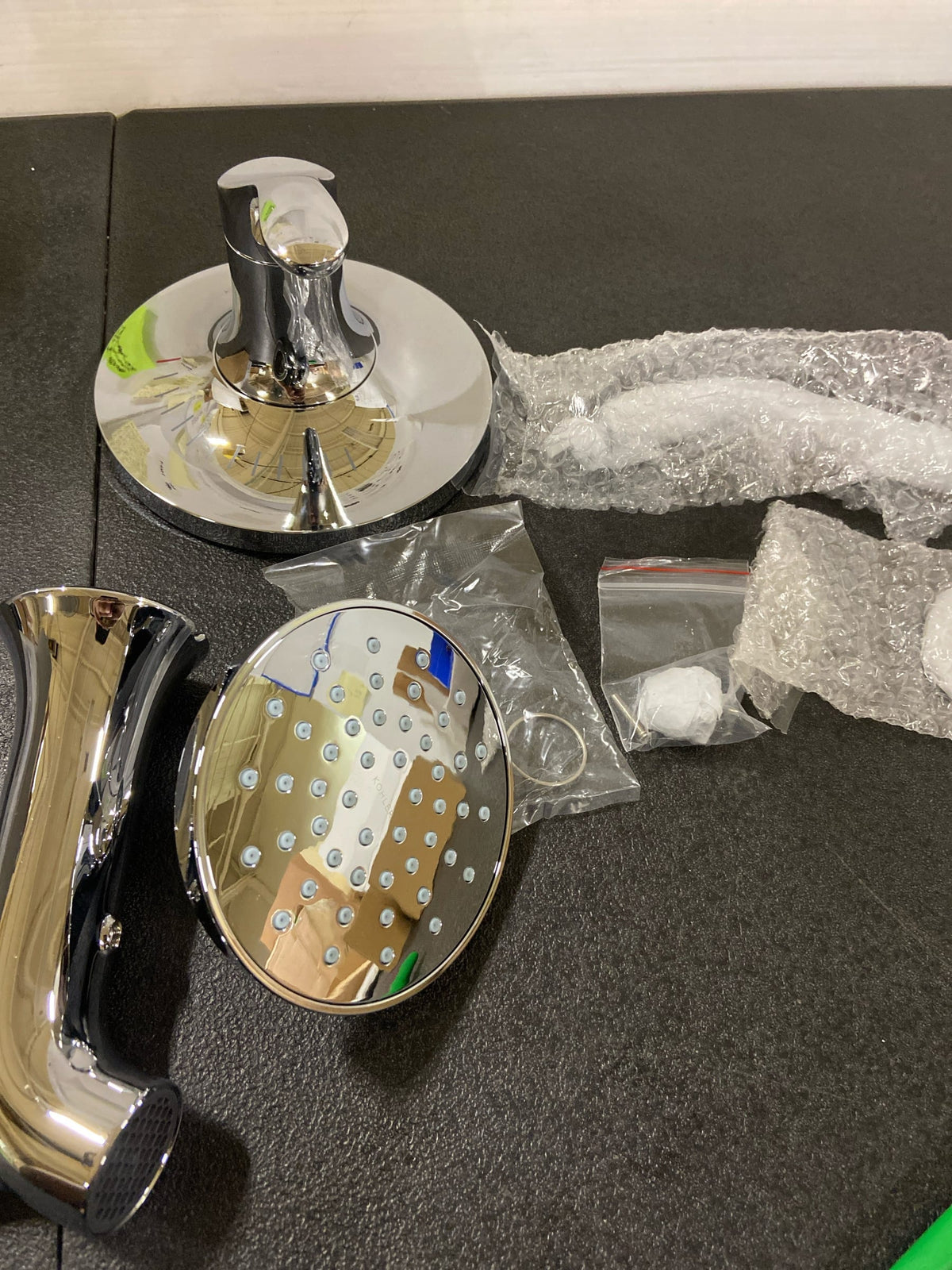 KOHLER TS27391-4G-CP Simplice Rite-Temp Bath and Shower Trim Set with Single-Function Showerhead 1.75 GPM, Diverter Bath Spout, Wall-Mount Shower Head and Bath Faucet, Polished Chrome