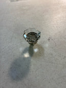 Emtek 86010US14 Old Town 1 Inch Geometric Cabinet Knob from the Glass Collection - Polished Nickel