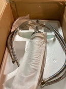 VINNOVA Torino Falls Single Hole Bathroom Faucet Glass Waterfall Solid Brass Basin Lavatory Vessel Sink Faucet, Satin Nickel