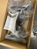 Emtek 5052ROUUS19 Round Knobset Non-Turning Two-Sided Dummy Door Knob Set with Modern Rectangular Rose - Flat Black