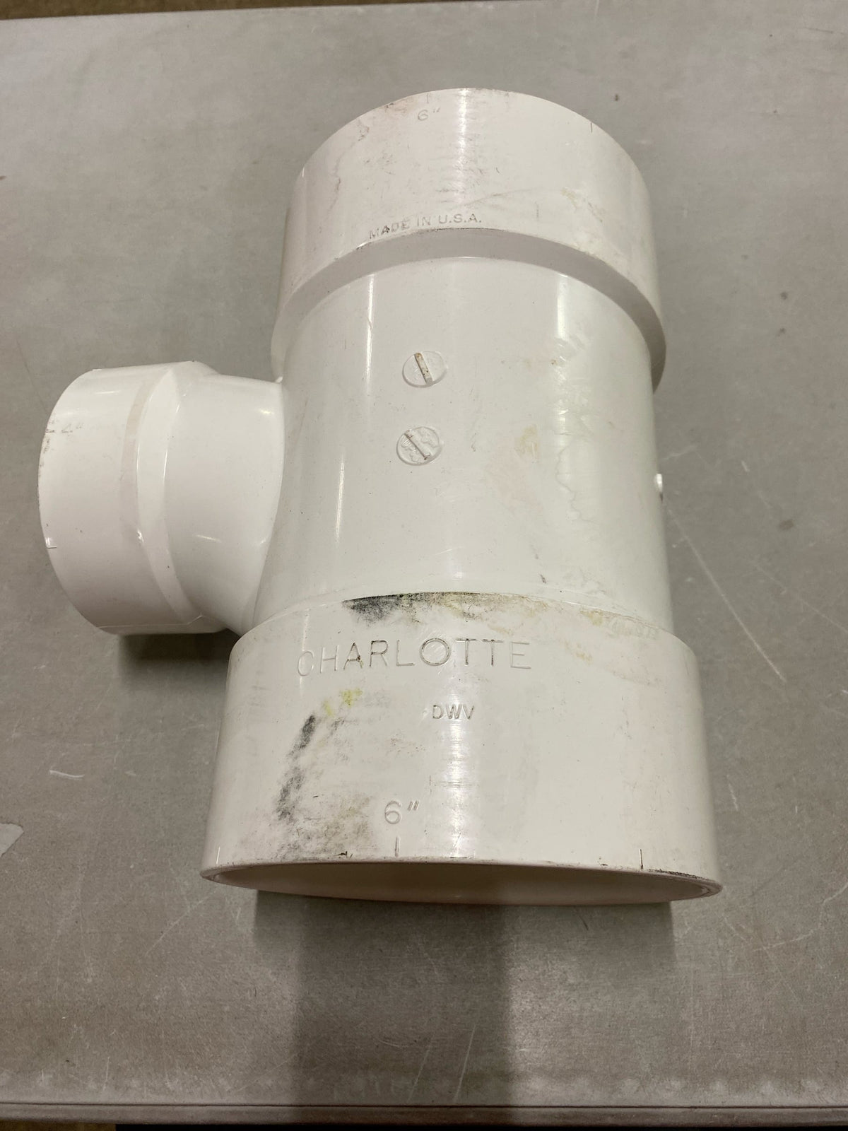 CHARLOTTE PIPE 6 x 6 x 4 DWV SANITARY TEE REDUCING DWV (DRAIN, WASTE AND VENT) (1 Unit Piece)