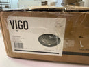 Vigo VG07050 Giovanni Titanium Gray Glass 17 in. L x 17 in. W x 6 in. H Round Vessel Bathroom Sink