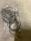 Rod desyne 1929-015 Satin Nickel Curtain Rings with Clips (Set of 10)