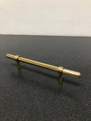 Deltana P311U3 Solid Brass 6 1/2" Adjustable Center to Center Bar Cabinet Pull - Polished Brass