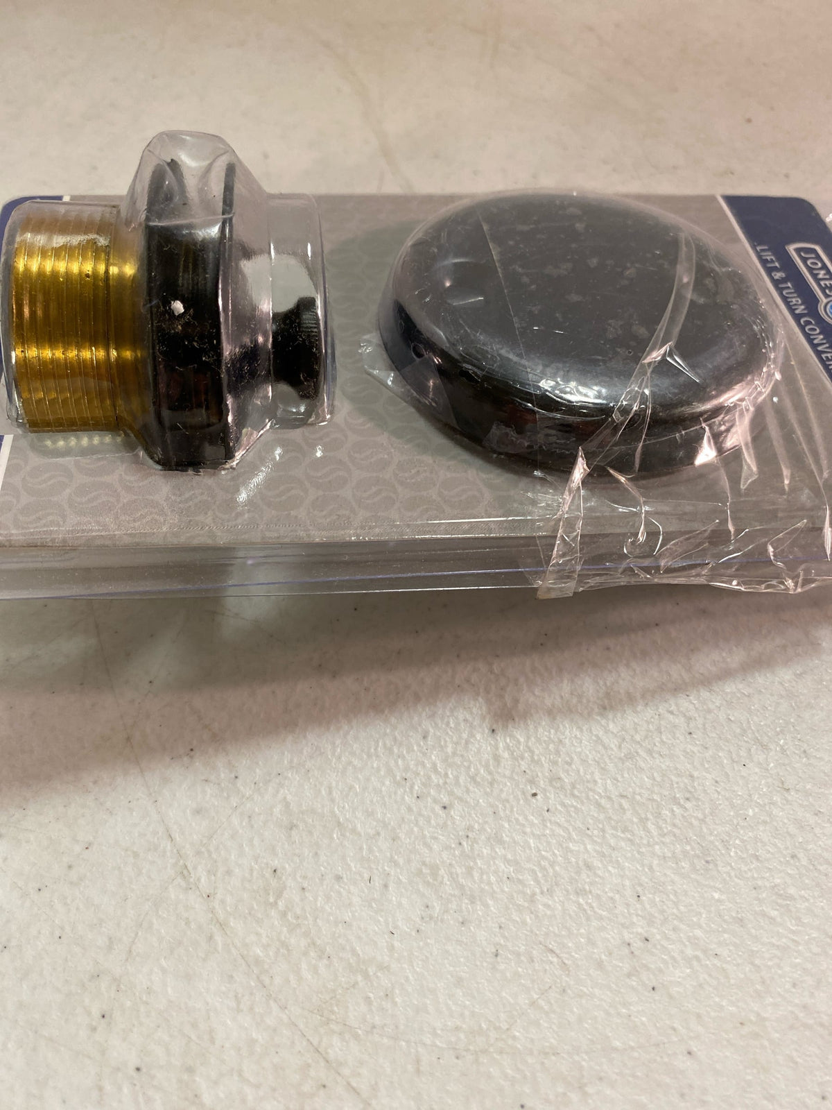 Jones Stephens B5155BL Two-Hole Lift and Turn Tub Drain Trim Kit - Black