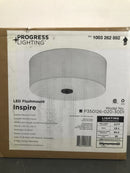 Progress lighting P350126-020-30DI Inspire Collection Antique Bronze Integrated LED Transitional Kitchen Ceiling Light Drum Flush Mount