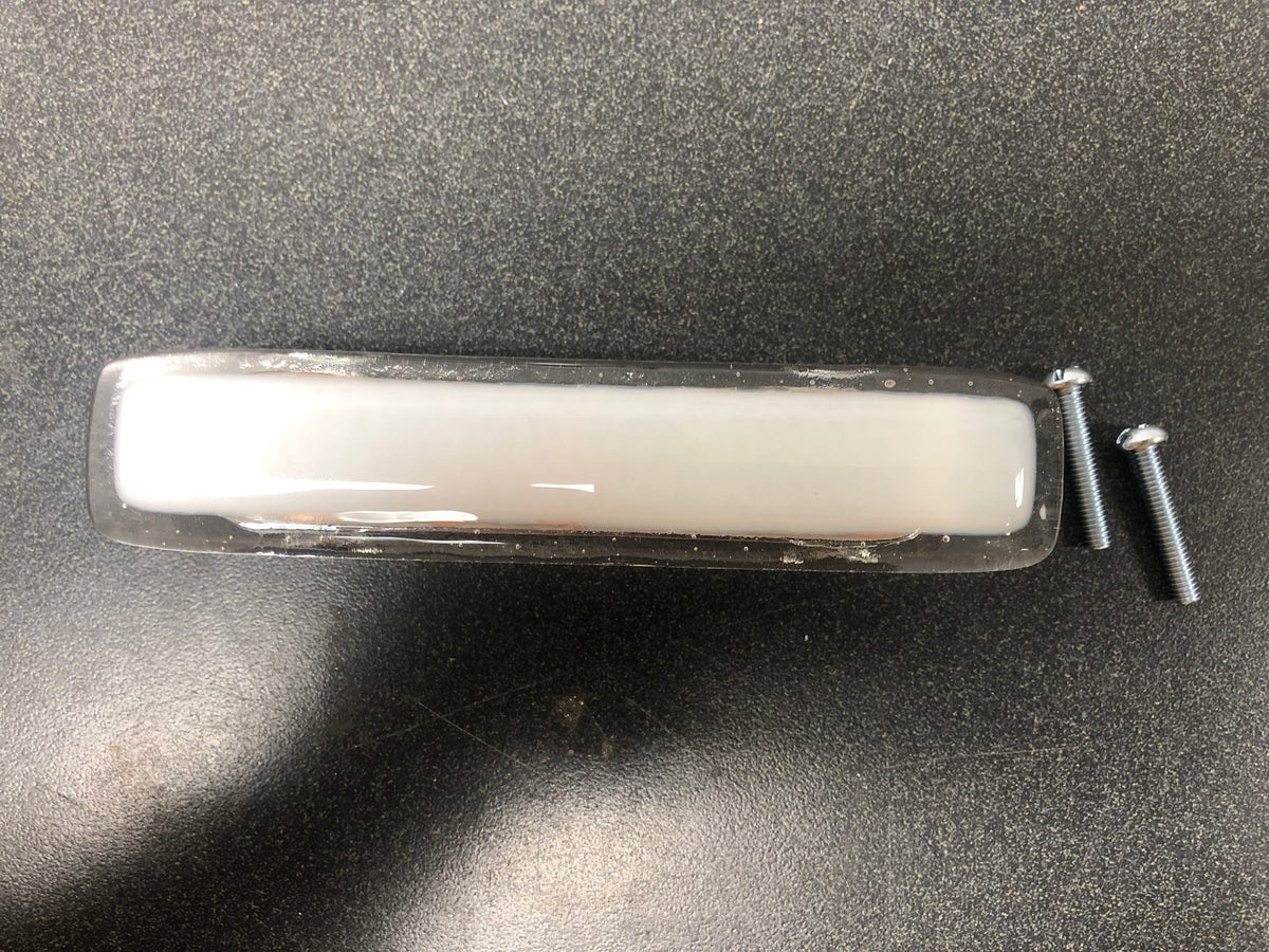 Sietto Reflective 3" Center Bar Pull Color: White, Base Finish: Polished Chrome